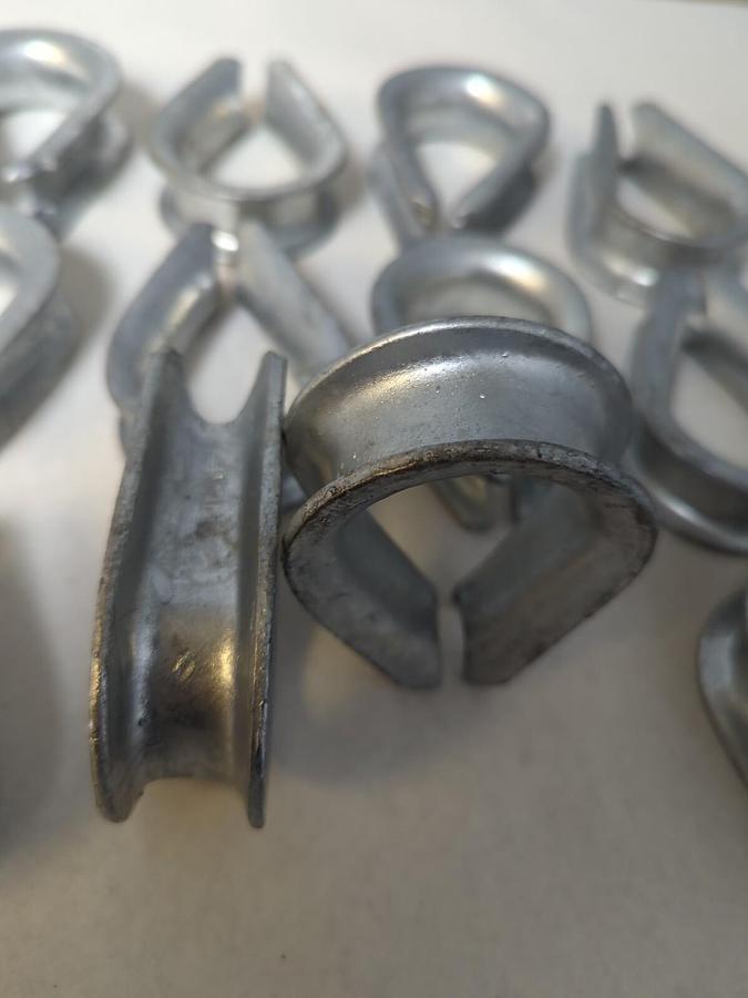 UNBRANDED,3/4 IN,STANDARD STEEL WIRE ROPE THIMBLE LOT OF 12 NOS