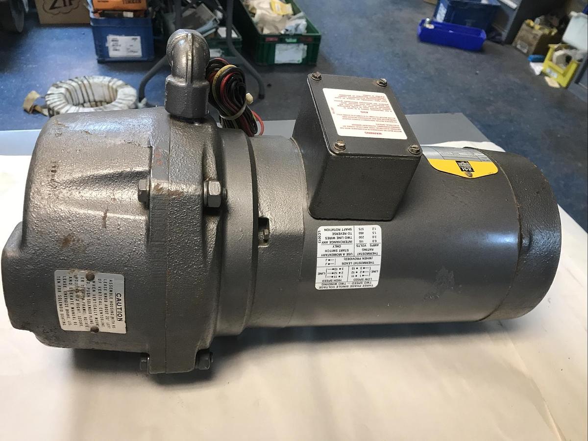 Used Baldor,35J498W602-B,Brake Motor 1/3-.11 Hp 460V 1675/550RPM 56C