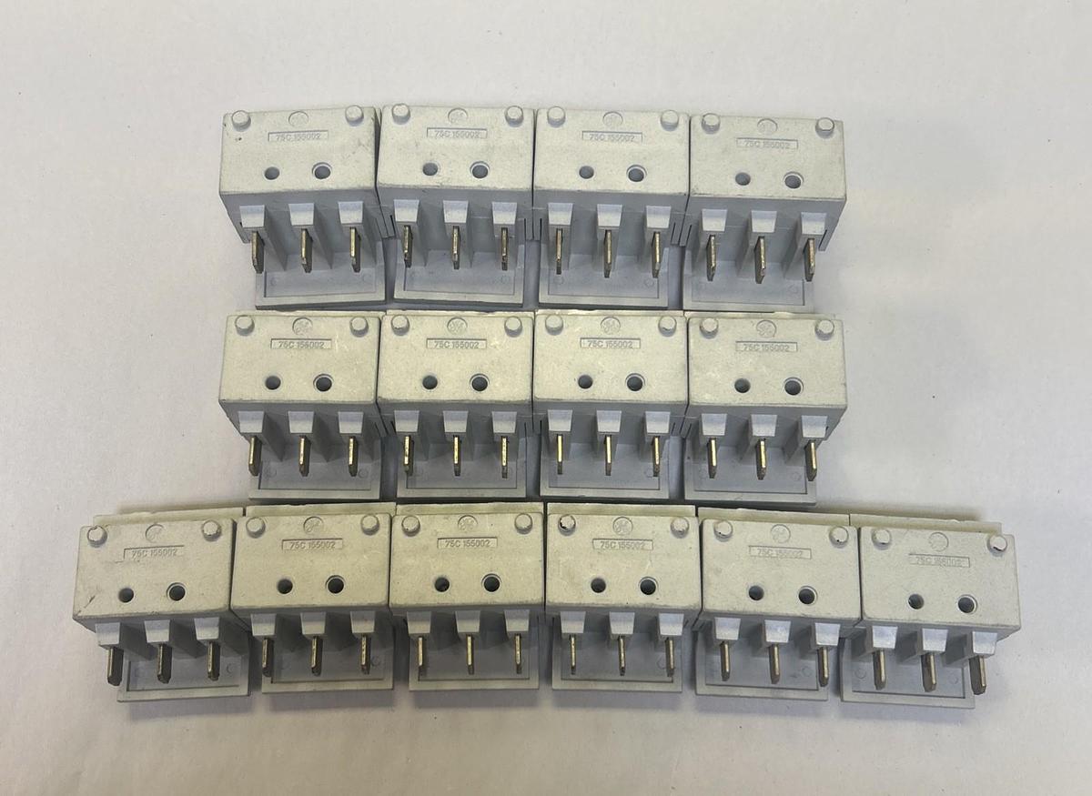 Used GENERAL ELECTRIC,75C155002,MALE TERMINAL BLOCK LOT OF 14