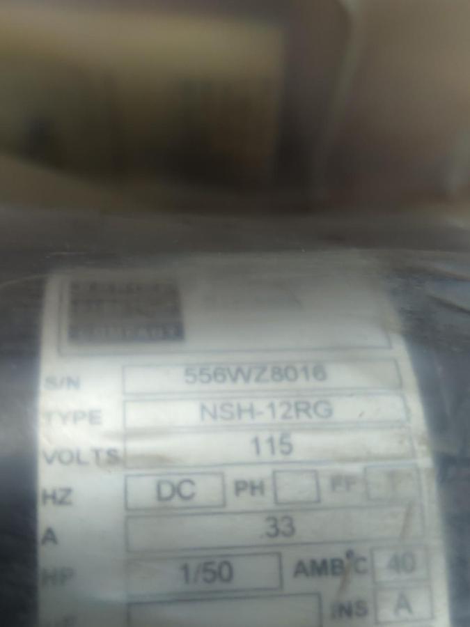 BODINE,NSH-12RG,ELECTRIC GEAR MOTOR 115V 1/50HP 7.2 RPM NOS