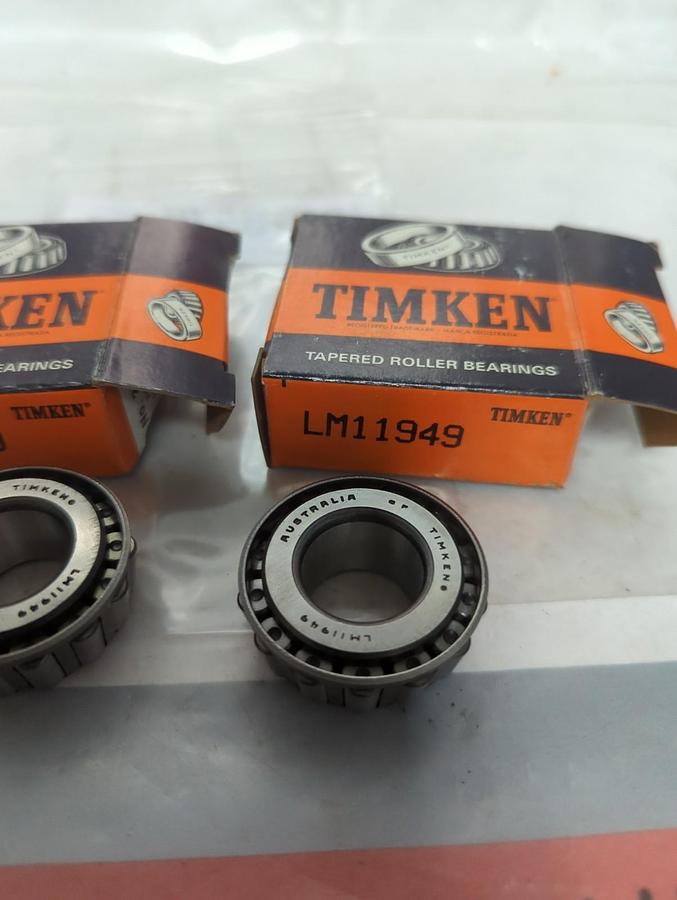 TIMKEN,LM11949,ROLLER BEARING CONE LOT OF 2 NOS