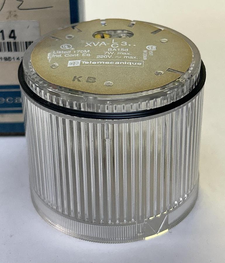 TELEMECANIQUE,XVAC371,CLEAR WHITE STACK LIGHT NOS