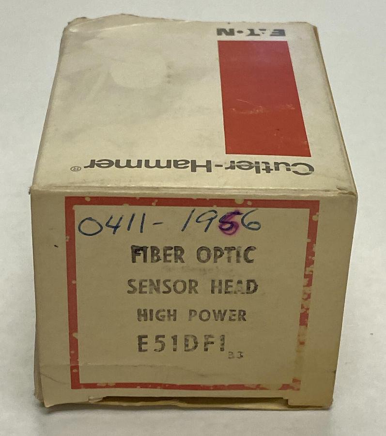 Used CUTLER HAMMER,E51DF1,FIBER OPTIC SENSOR HEAD NEW