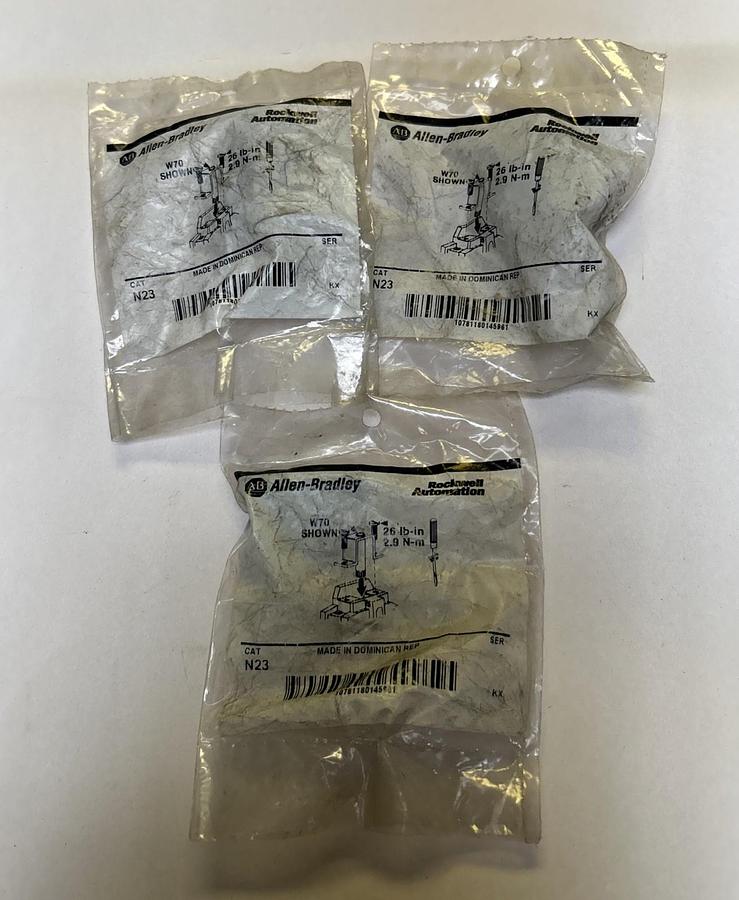 Used ALLEN BRADLEY,N23,OVERLOAD RELAY HEATER ELEMENT LOT OF 3 NOS