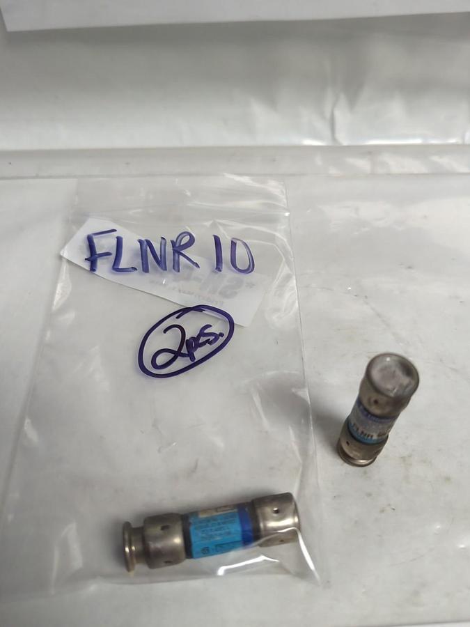 Used LITTELFUSE,FLNR10,TIME-DELAY 10 AMP FUSE LOT OF 2 PRE-OWNED
