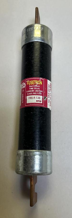 Used BUSSMANN,FRS-R-100,FUSTRON FUSE 100A 600V