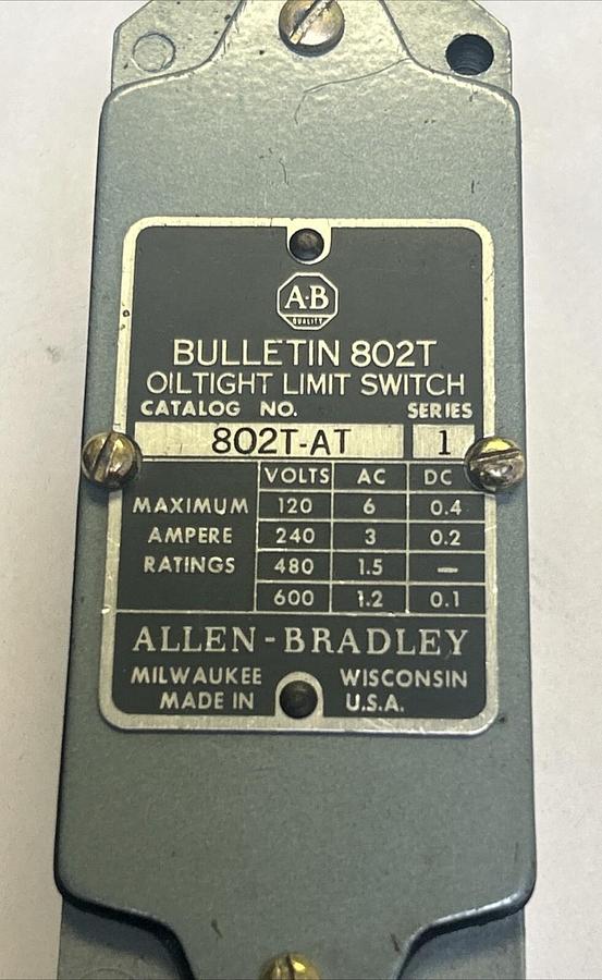 Used ALLEN BRADLEY,802T-AT,LIMIT SWITCH