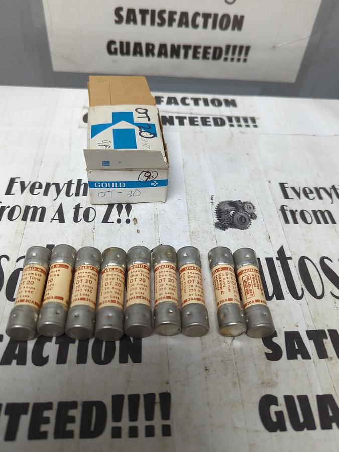 GOULD SHAWMUT,OT20,ONE-TIME FUSES BOX OF 9 NOS