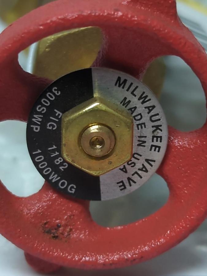 MILWAUKEE VALVE,1182-3/8,GATE VALVE 3/8 INCH 1000WOG 3000SWP NOS
