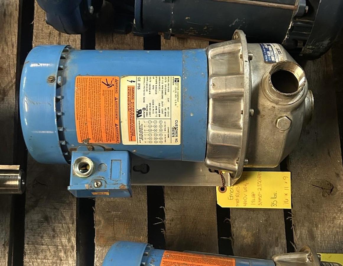 Used GOULDS,2ST1F5D4,CENTRIFUGAL PUMP 1-1/4X1-1/2-6 1.5HP 208-230/460V 3450RPM 3PH