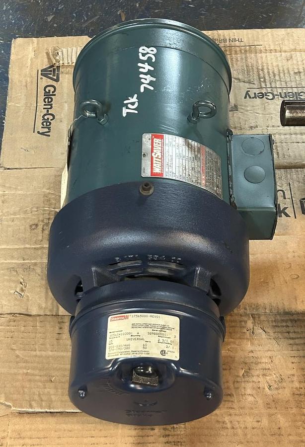 Used LEESON,131256.00,BRAKE MOTOR 5HP 208-230/460V 1740RPM3PH J184TC FRAME