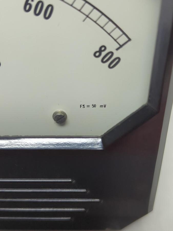 Used CROMPTON,7430619,PANEL METER 0-800 D-C AMPERES PRE-OWNED