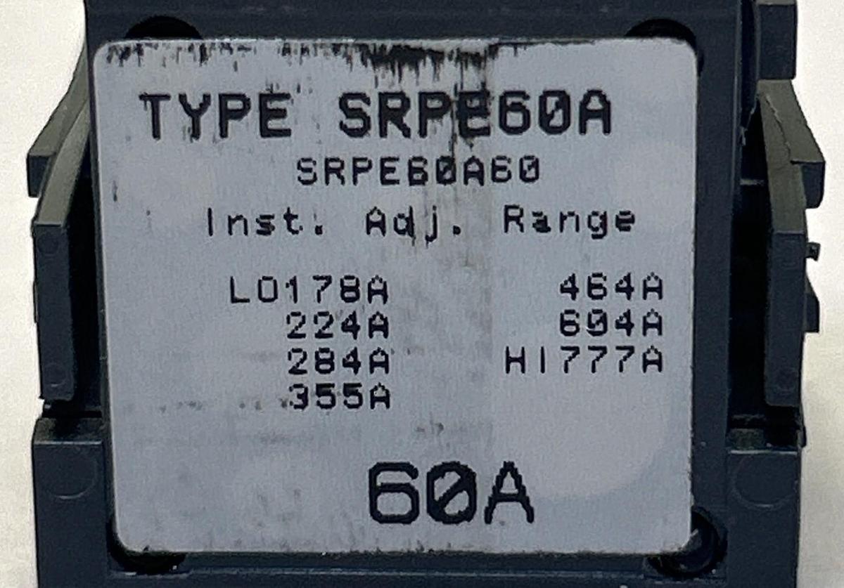 Used GENERAL ELECTIRC,SRPE60A60,RATING PLUG 60A