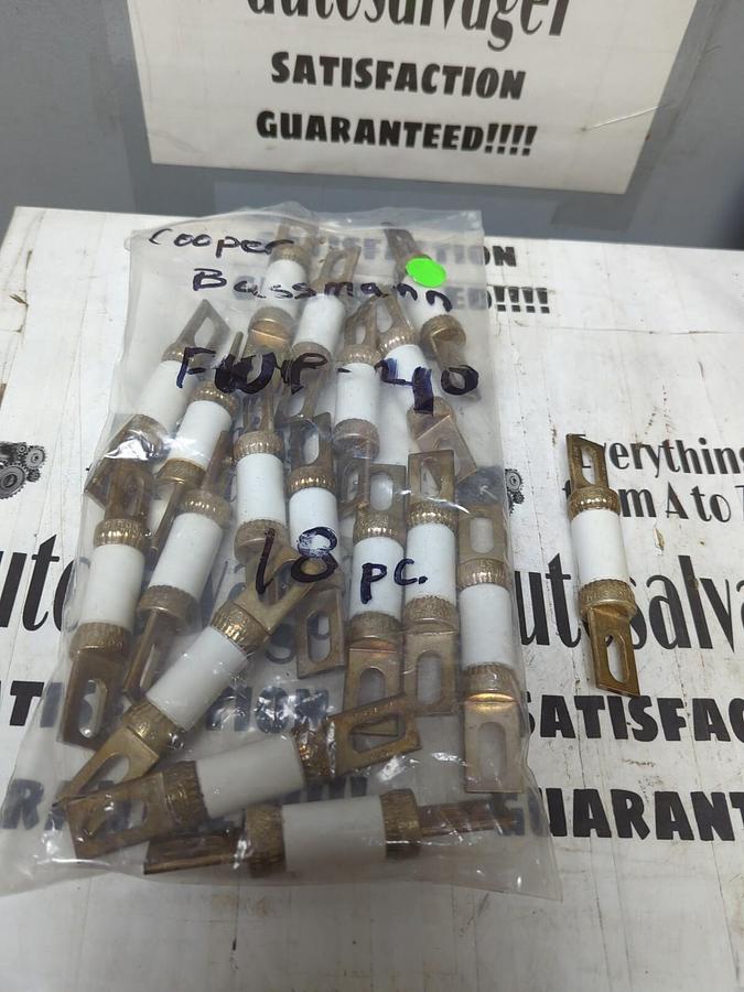 COOPER BUSSMANN,FWP40,FERRULE 40 AMP FUSES LOT OF 18 NOS