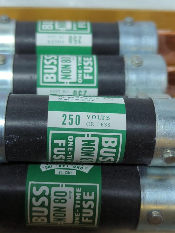COOPER BUSSMANN,NON 80,ONE-TIME 80 AMP FUSES PACK OF 5 NOS