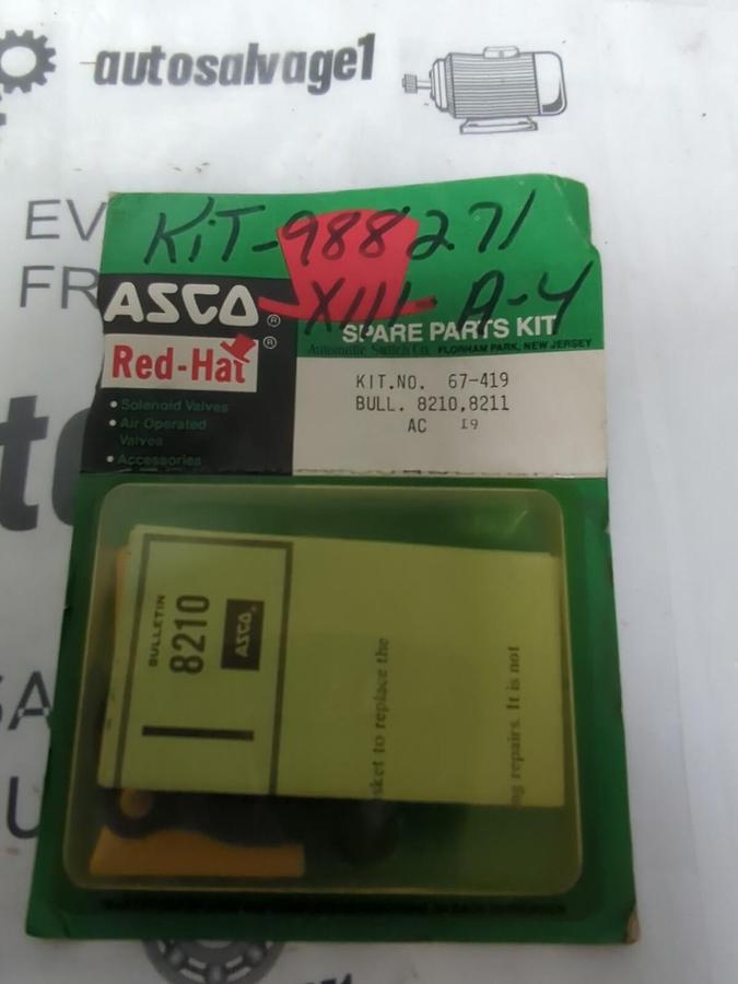 ASCO RED HAT,67-419,VALVE SPARE PART KIT 8210 NEW