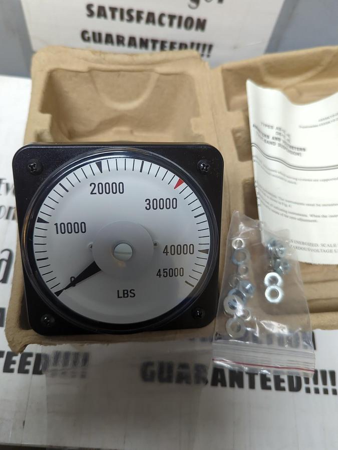 WESCHLER,19502960,ALL DB40 RED@30000 S:0-45000LBS R:0-15 DCV PANEL METER
