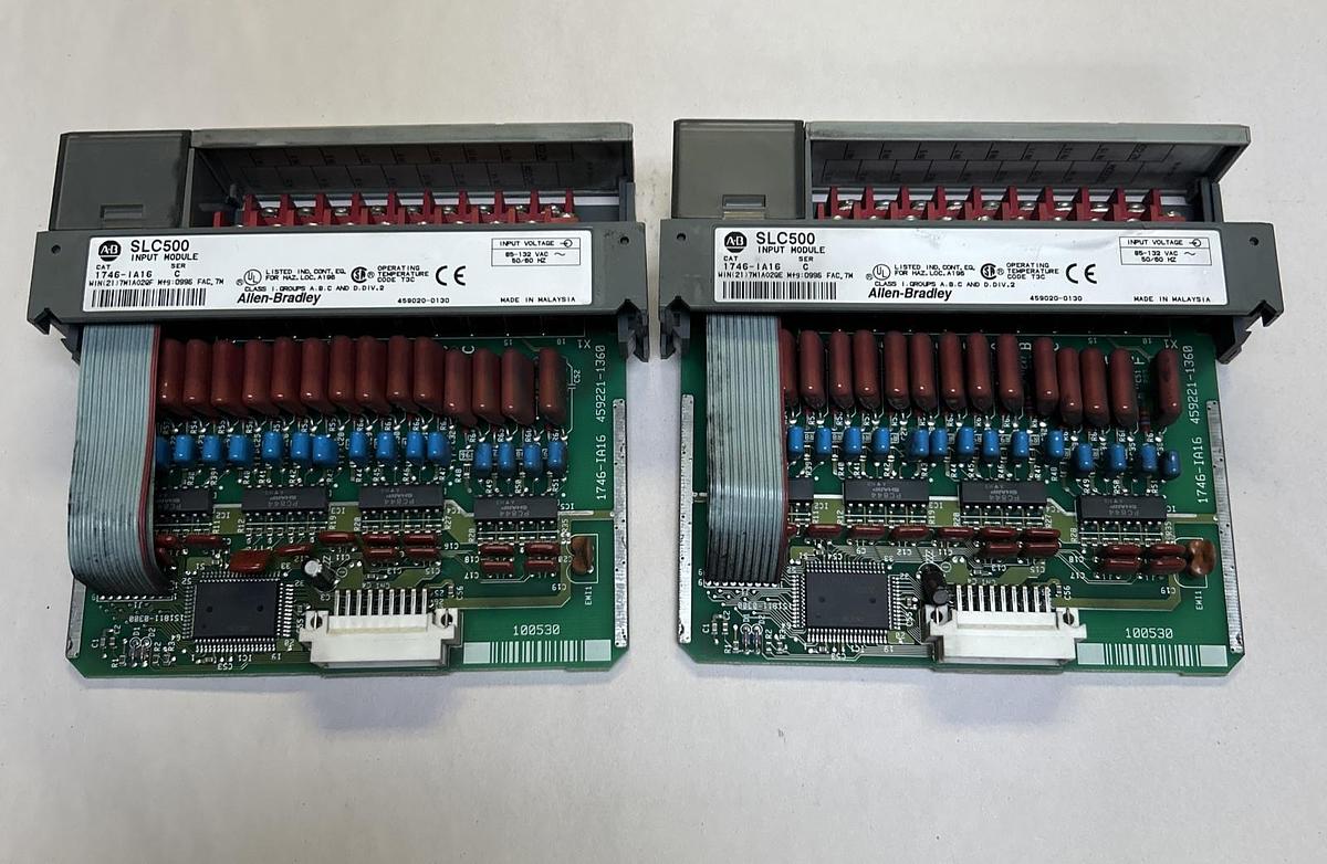 Used ALLEN BRADLEY,1746-IA16,INPUT MODULE LOT OF 2