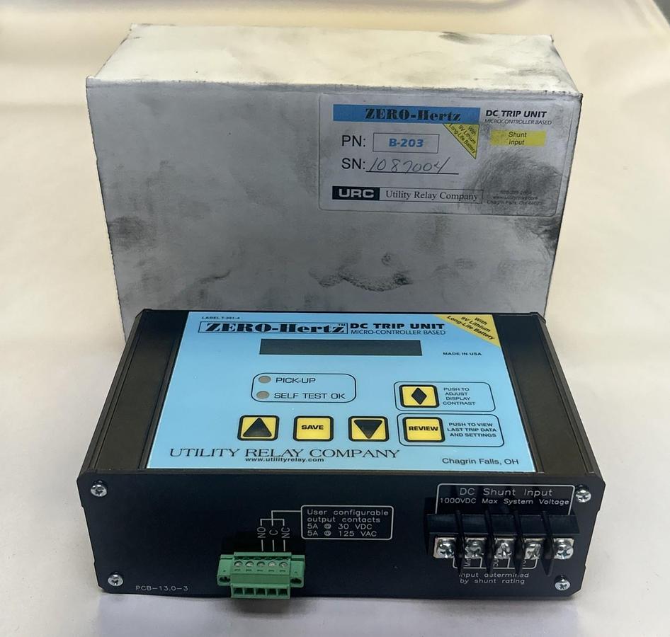 ZERO-HERTZ,B-203,MICRO-CONTROLLER DC TRIP UNIT NOS