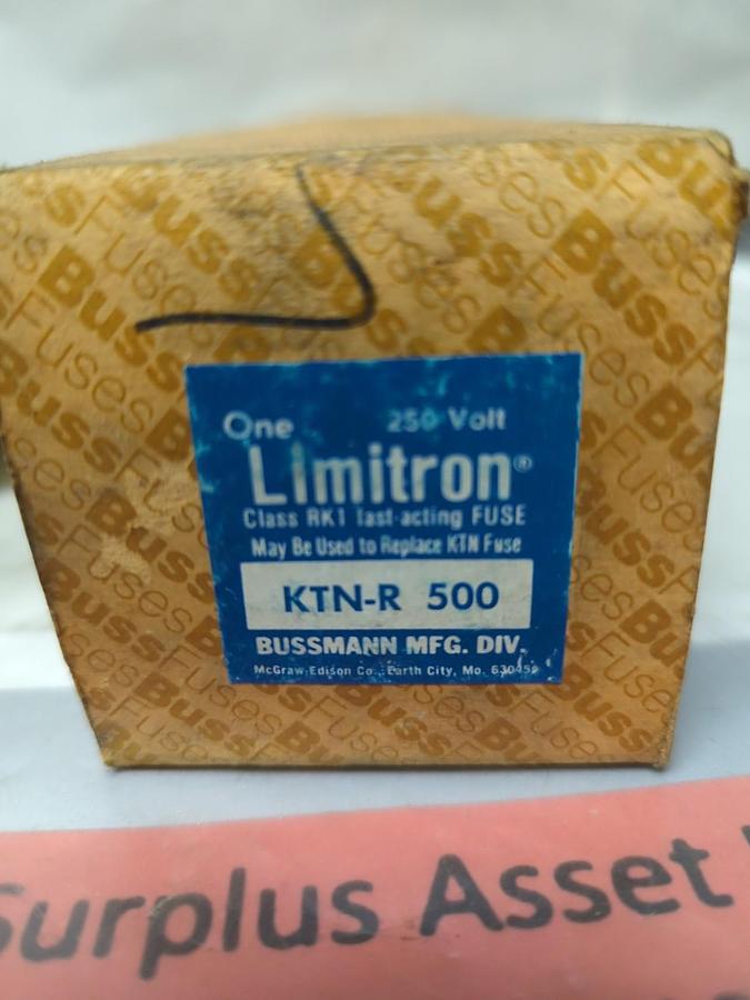 COOPER BUSSMANN,KTN-R 500,LIMITRON 500 AMP FUSE NOS