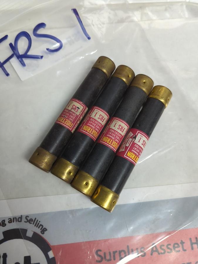 Used COOPER BUSSMANN,FRS-1,FUSETRON 1 AMP FUSE LOT OF 4 PRE-OWNED