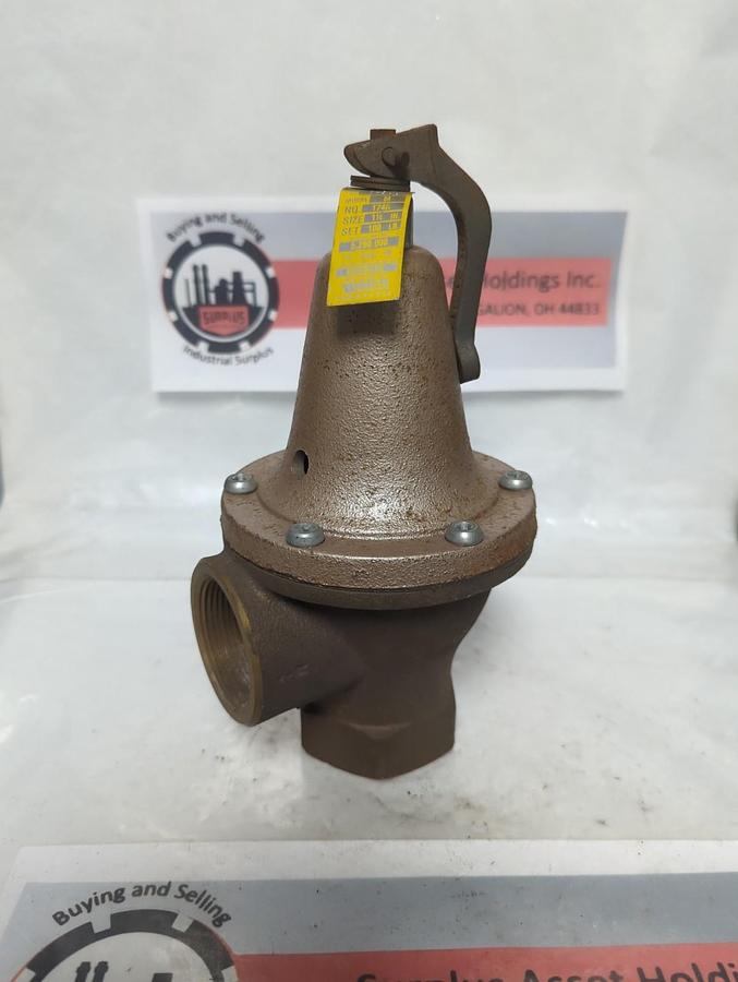 Used WATTS,M 174A,PRESSURE RELIEF VALVE 1-1/2 INCH 100LB PRE-OWNED
