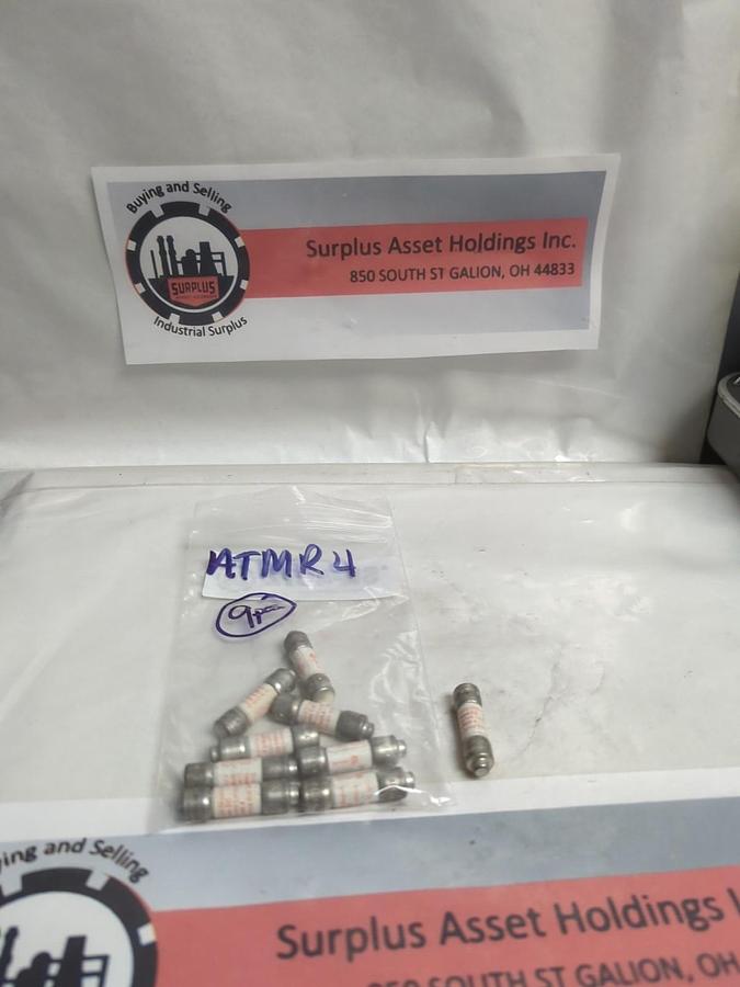 Used FERRAZ SHAWMUT,ATMR4,CLASS CC 4 AMP FUSE LOT OF 9 PRE-OWNED