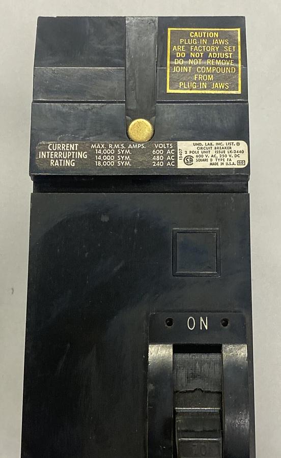 SQUARE D,FA26070AB,I-LINE CIRCUIT BREAKER 70A 600V NOS
