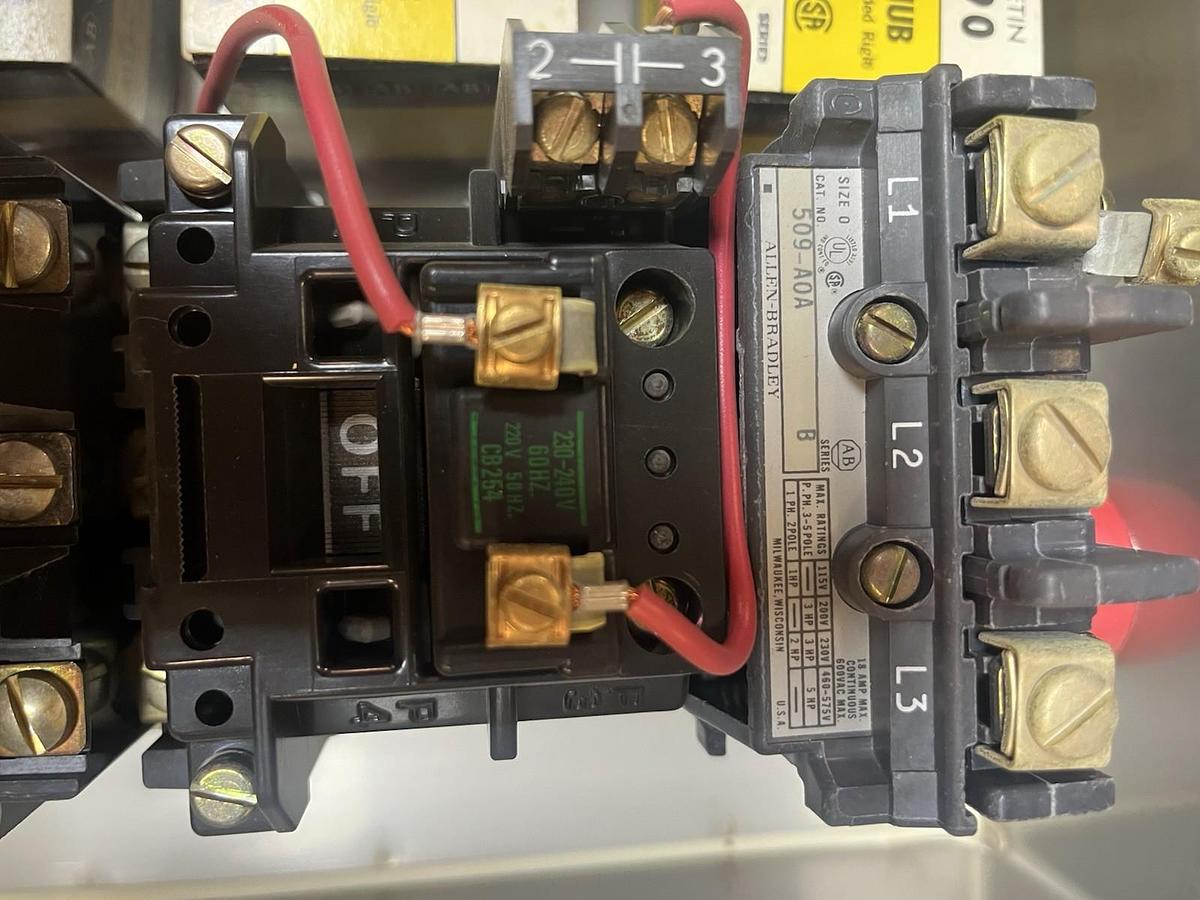 ALLEN BRADLEY,509-ACA,SIZE 0 STAINLESS SS AC MOTOR STARTER NEMA 4 240V COIL