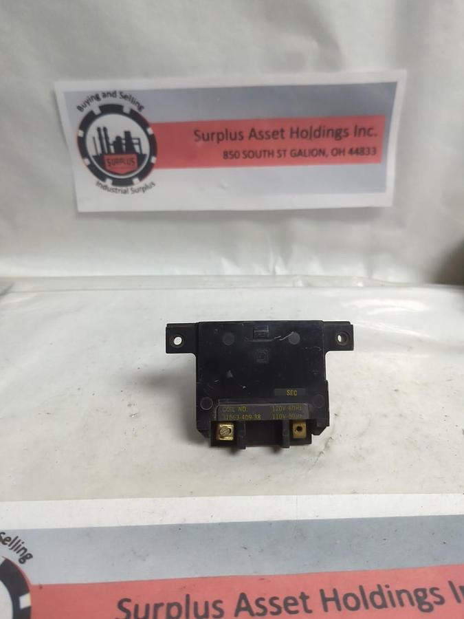 Used SQUARE D,31063-409-38,MAGNETIC COIL 120/110V 60/50HZ PRE-OWNED