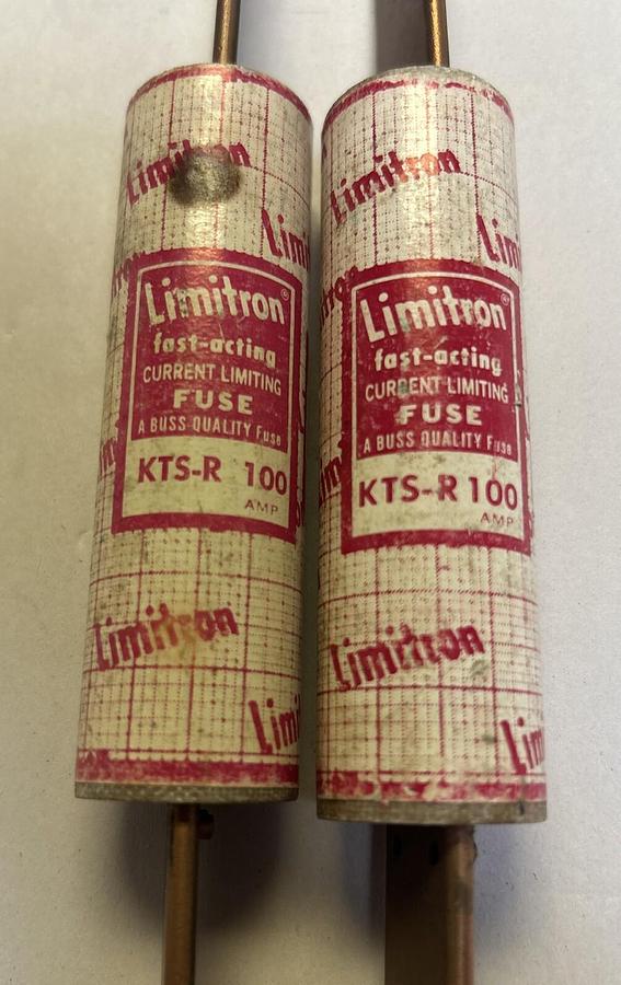 Used BUSSMANN,KTS-R-100,LIMITRON FUSE 100A 600V LOT OF 2