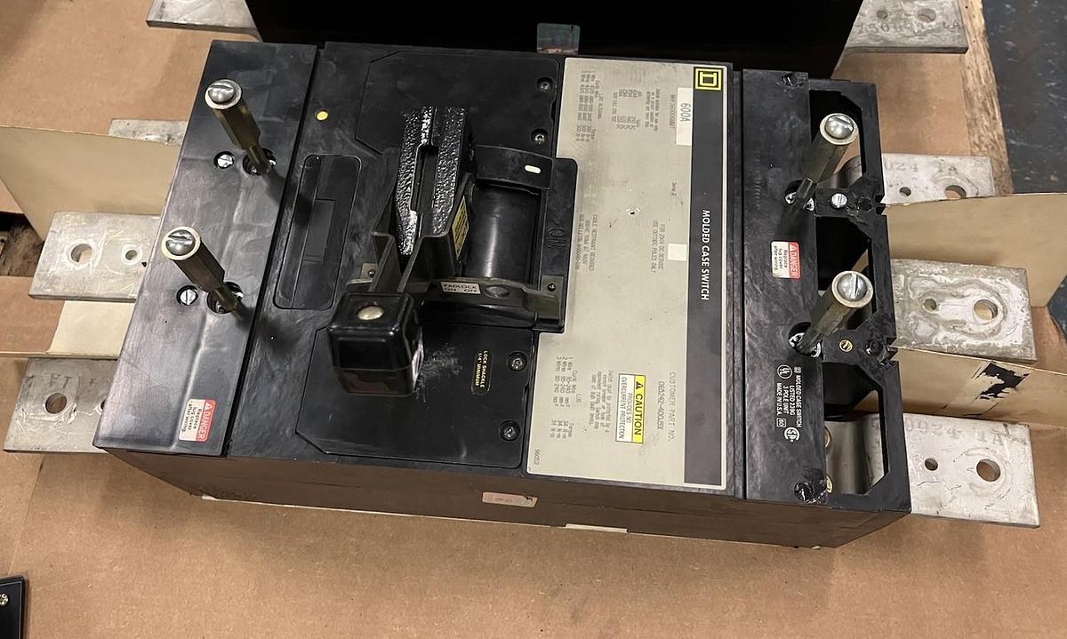 Used SQUARE D,MAF360006MMT,MAG-GARD ADJUSTABLE INSTANT TRIP CIRCUIT BREAKER 600A