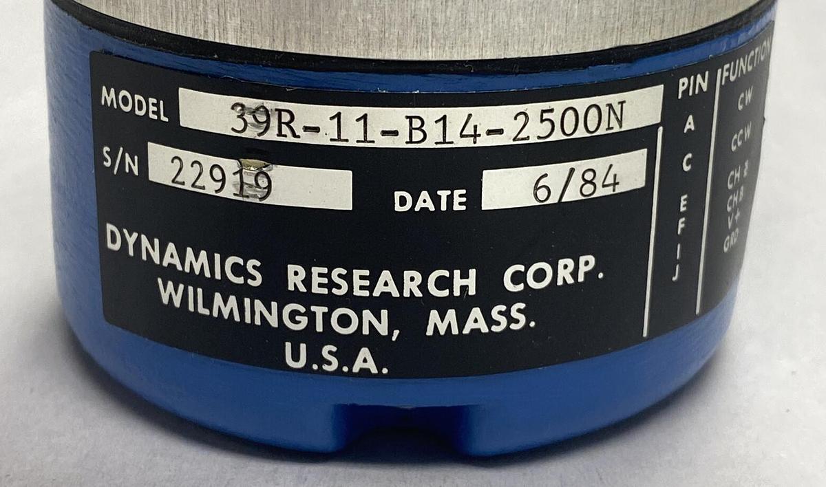 Dynamics Research Corp,39R-11-B14-2500N, Encoder NOS
