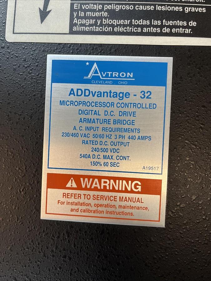 Used AVTRON,D24313,ADDVANTAGE 32 DC DRIVE ARMATURE BRIDGE