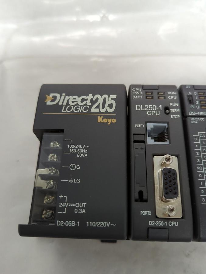 Used KOYO,D206B-1,DIRECT LOGIC WITH MODULES PRE-OWNED