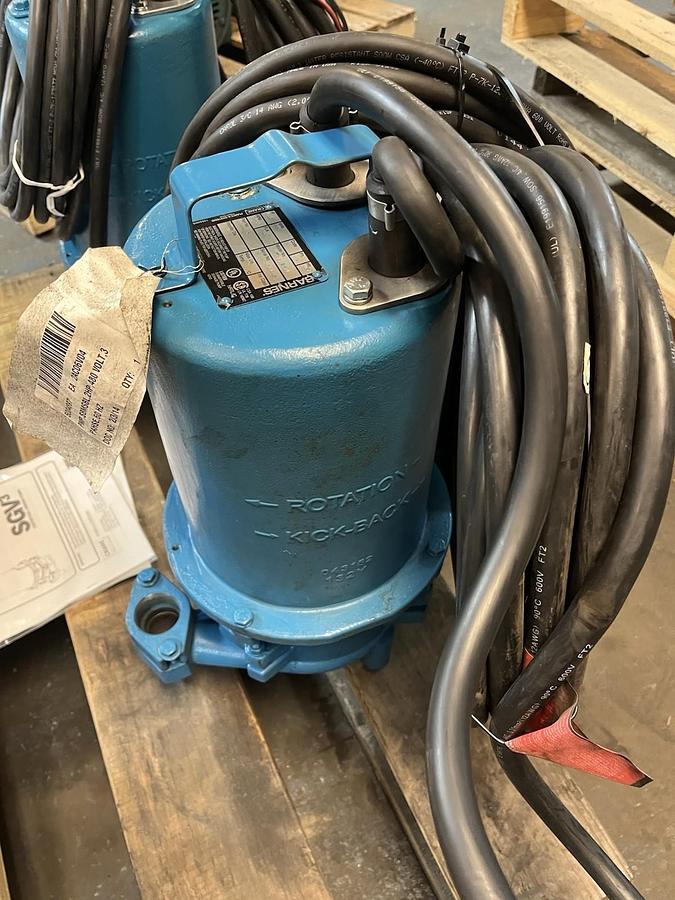 CRANE BARNES,SGVF2042L,SUBMERSIBLE SEWAGE PUMP 2HP 3PH 480V 1-1/4" DISCHARGE