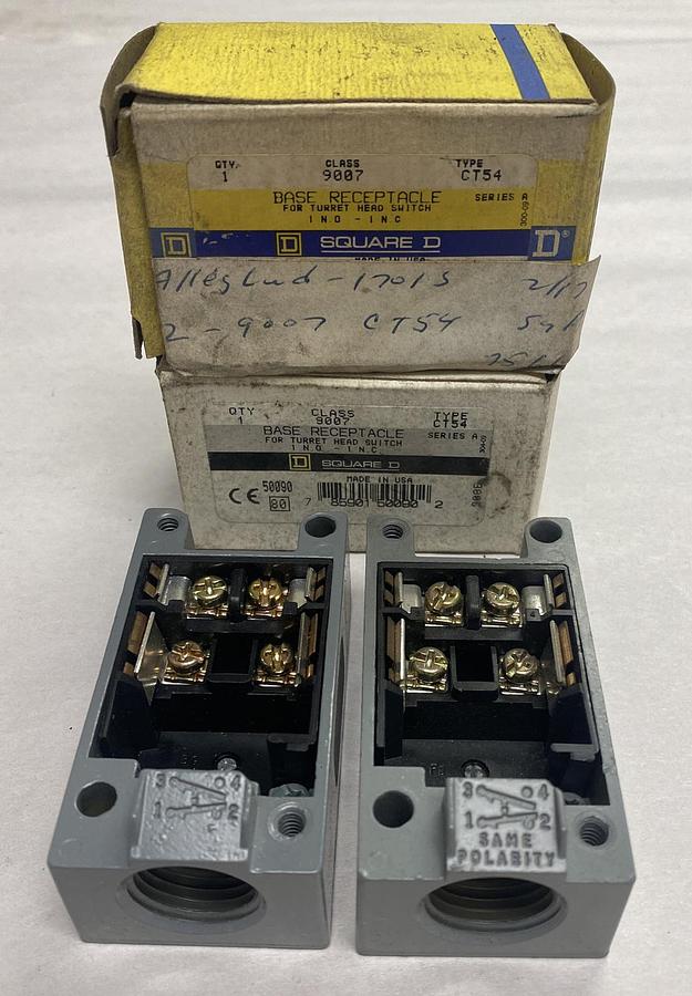 SQUARE D,9007CT54,LIMIT SWITCH RECEPTACLE LOT OF 2 NOS