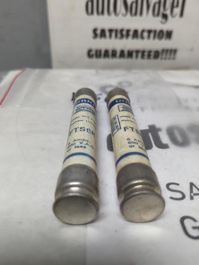 GOULD SHAWMUT,FTS6R,FALT-TRAP 6 AMP FUSE LOT OF 2 NOS