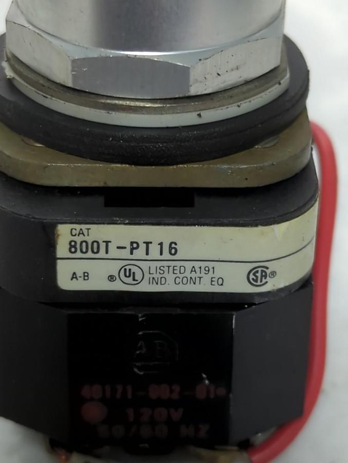 Used ALLEN BRADLEY,800T-PT16,SERIES T AMBER PUSHBUTTON PRE-OWNED