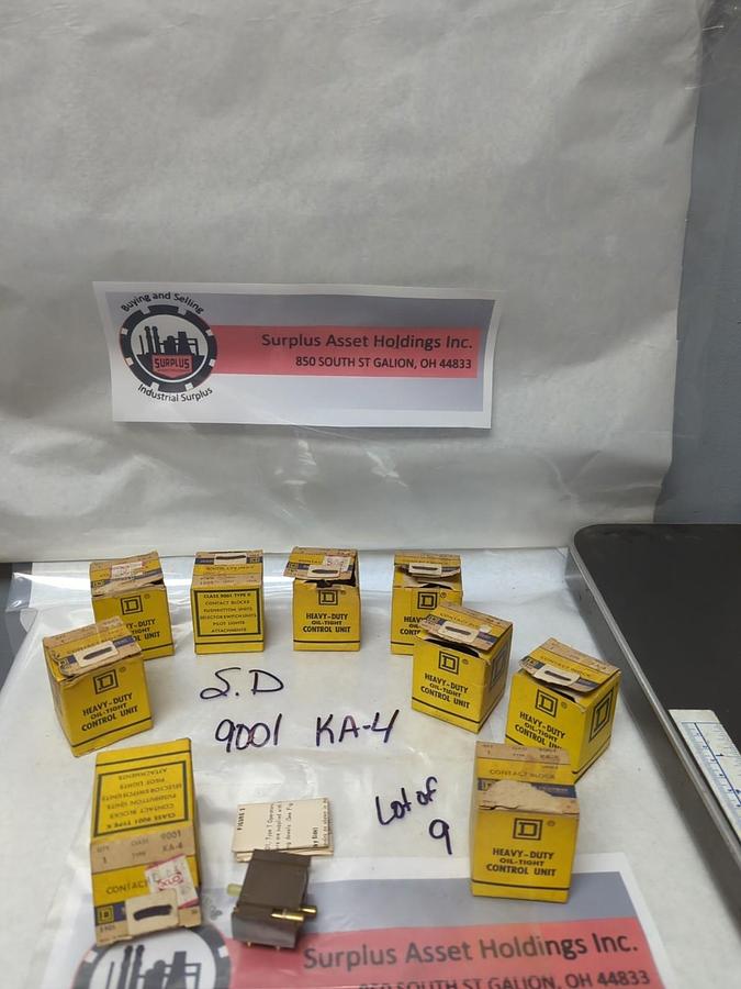 SQUARE D,9001 KA-4,CONTACT BLOCK SERIES B LOT OF 9 NOS
