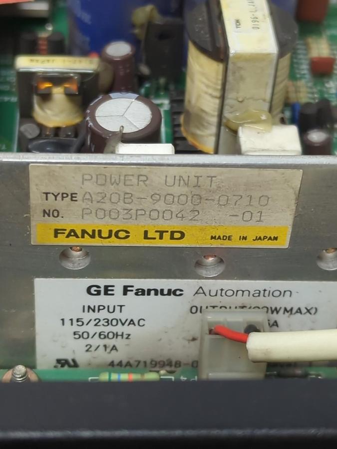 Used GE FANUC,A20B-9000-0710,POWER SUPPLY 115-230V 50-60HZ 1.5-.75A PRE-OWNED