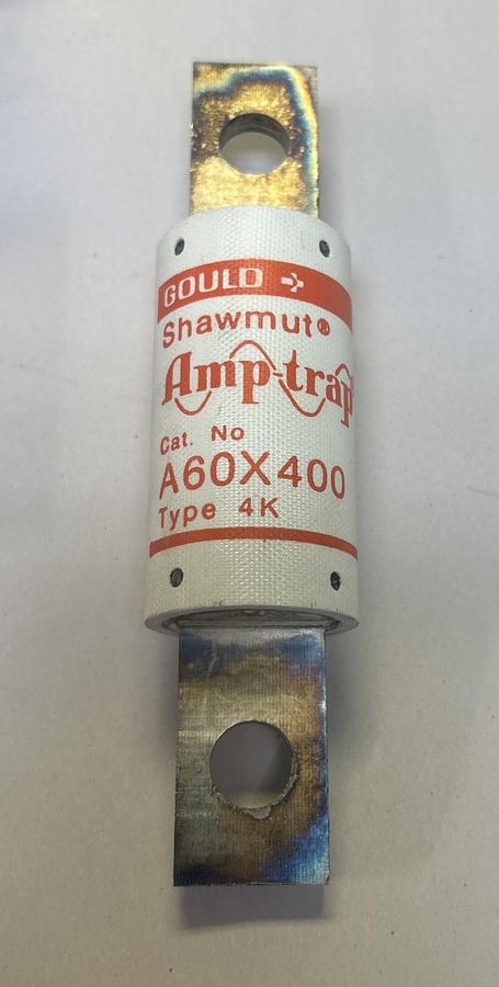 GOULD SHAWMUT,A60X400-4K,AMP TRAP FUSE 400A 600V LOT OF 4 NOS