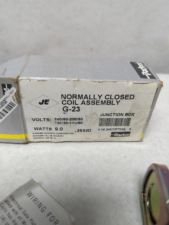 PARKER,G-23,NORMALLY CLOSED COIL ASSEMBLY 9 WATT NOS