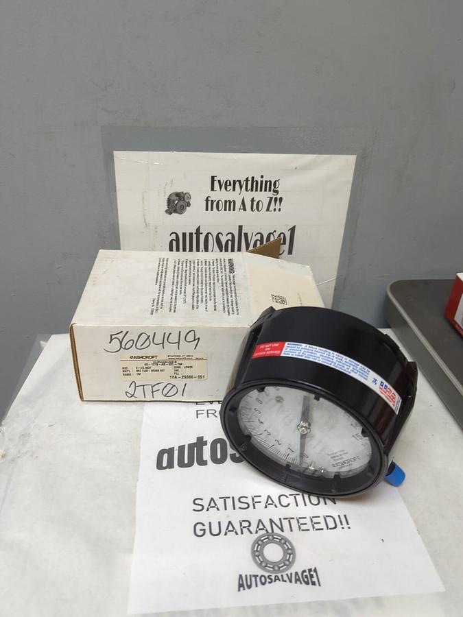 ASHCROFT,45-1279-A8-02L-15#,4-1/2 IN DURAGAUGE BRZ TUBE/BRASS SKT NOS