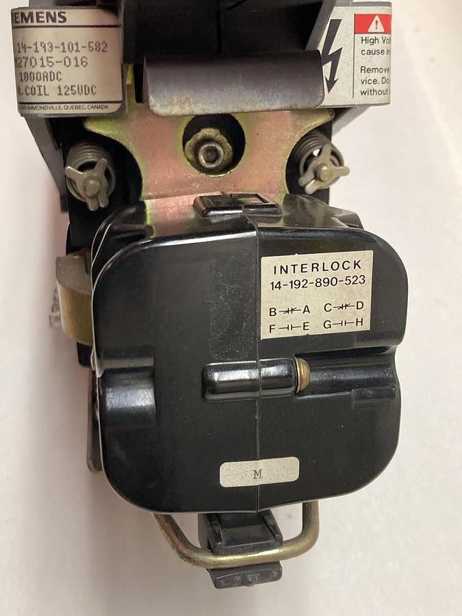 Used Siemens,14-193-101-582,DC Contactor 600V 1000ADC Type 700 125V-DC