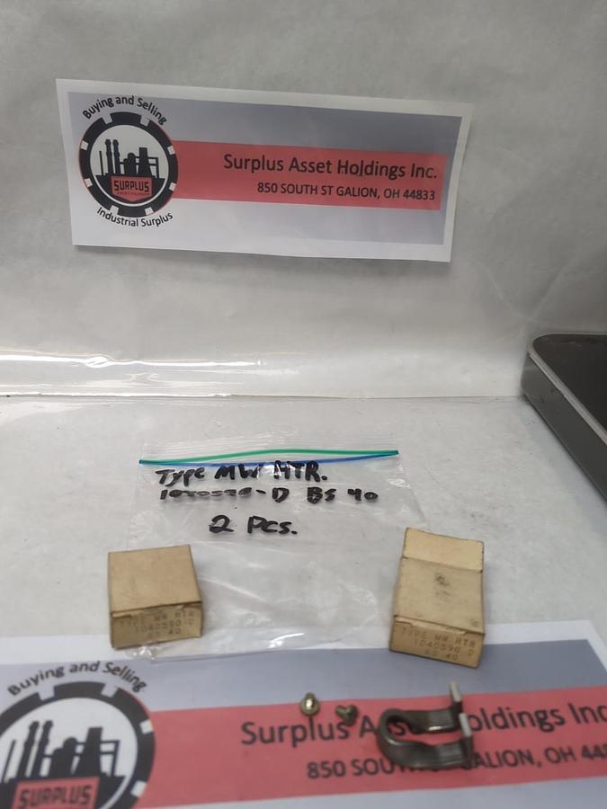 WESTINGHOUSE,1040590-D BS-40,TYPE MW OVERLOAD HEATER ELEMENT LOT OF 2 NOS