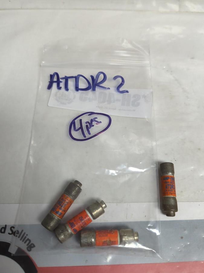 Used GOULD SHAWMUT,ATDR2,AMP-TRAP 2 AMP FUSE LOT OF 4 NOS