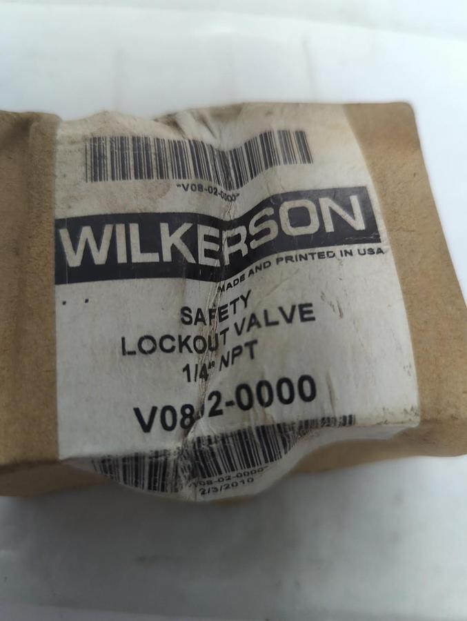 WILKERSON,V0802-0000,SAFETY LOCK-OUT VALVE 1/4 INCH NOS
