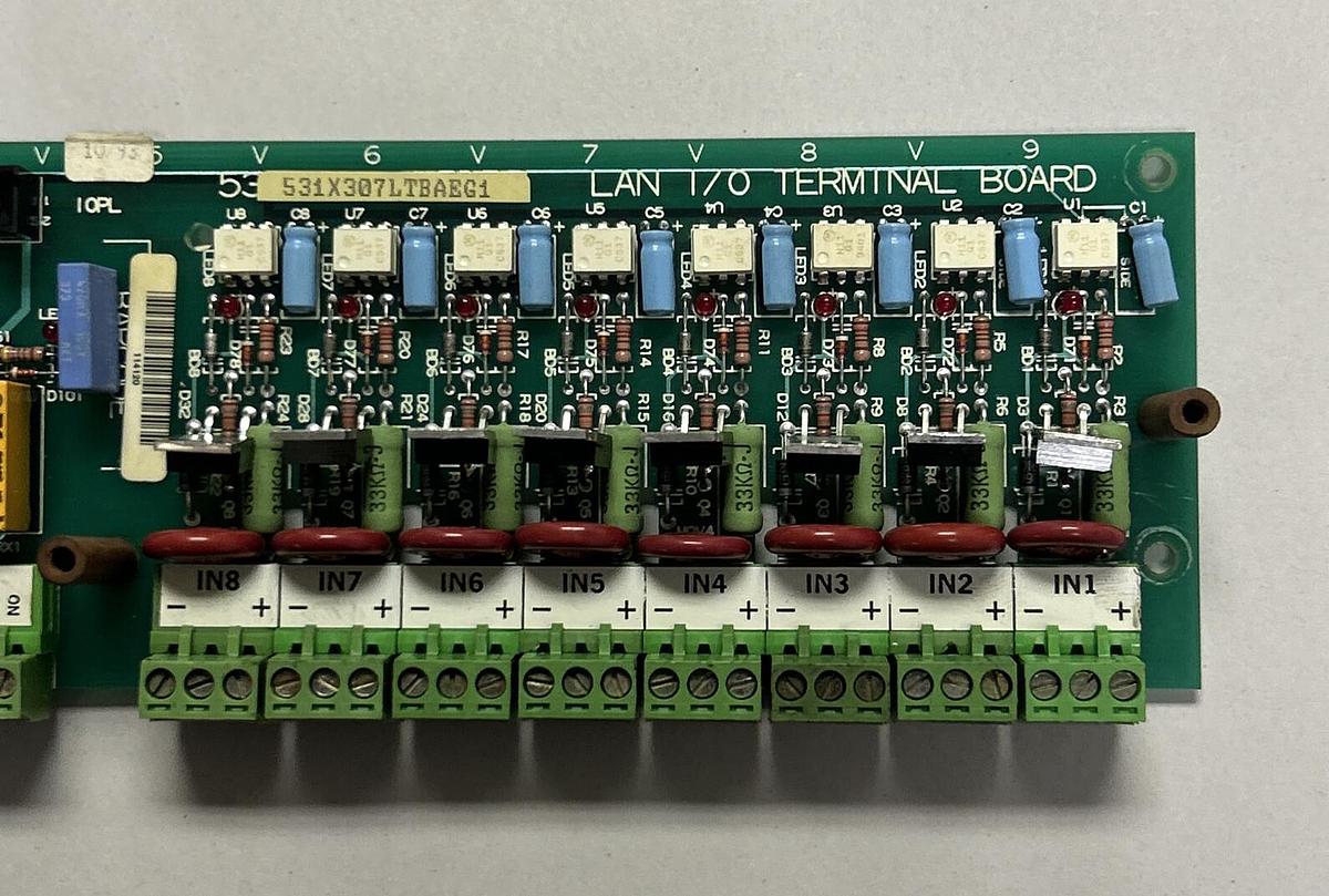 Used GENERAL ELECTRIC,531X307LTBAEG1,LAN I/O TERMINAL BOARD