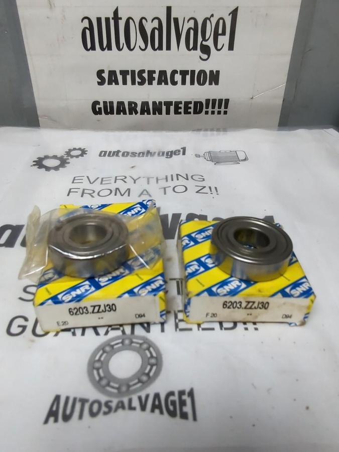 SNR,6203-ZZJ30,BEARING 1-1/2X7/16X5/8 INCH LOT OF 2